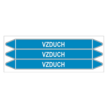 Značení potrubí, vzduch,3 ks, 355 × 37 mm